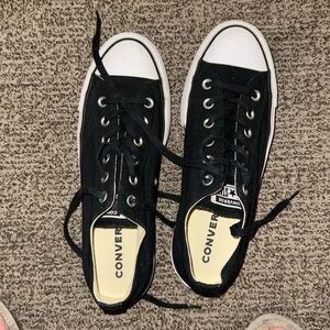 Converse Black Platform Sneakers